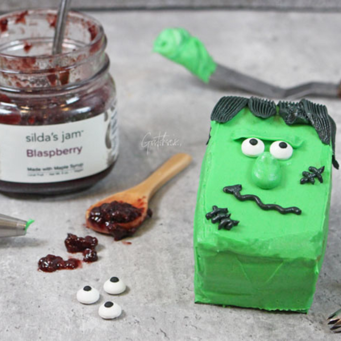 Fun and easy Franken Jam Cakes for Halloween!