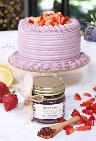 Strawberry Lemon Lavender Cake Recipe by Gretchen's Vegan Bakery