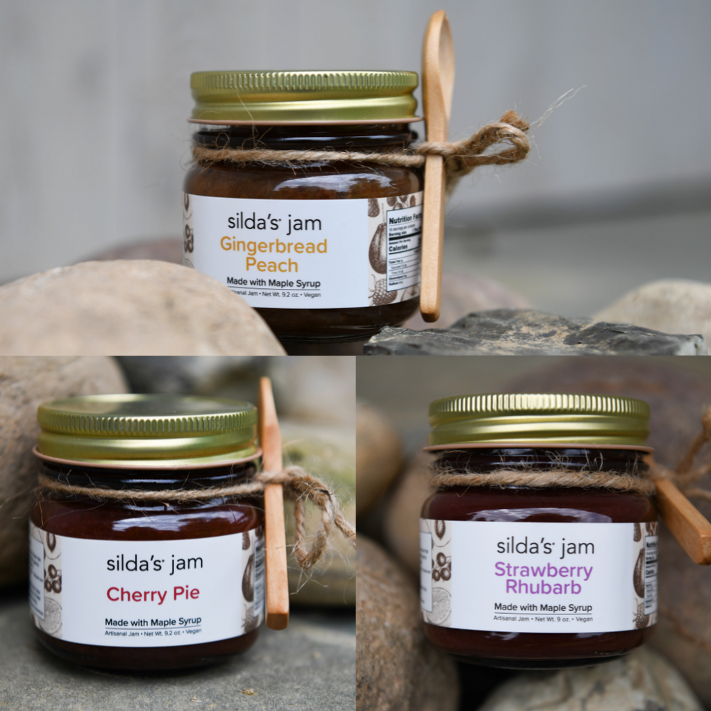 Jam Trio 2: Strawberry Rhubarb, Cherry Pie, Gingerbread Peach (Save 10%)